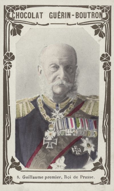 Vilhelm I, konge af Preussen (farvet foto) af French School