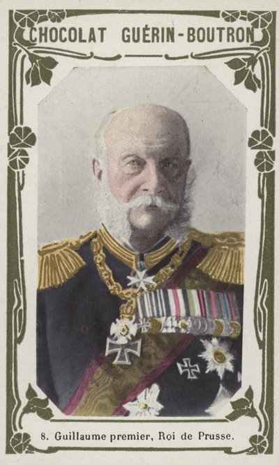 Vilhelm I, konge af Preussen (farvet foto) af French School