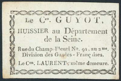 Guyot, foged, handelskort af French School