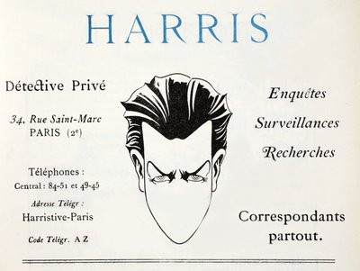 Harris - privatdetektiv (pochoir print) af French School
