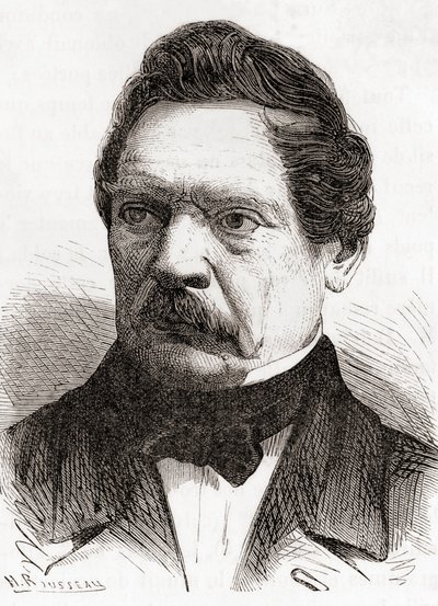 Henri-Gustave Delvigne, fra Videnskabens vidundere, udgivet ca. 1870 (gravering) af French School