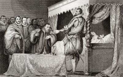 Henri III (1551-89) udnævner Bearnais (1553-1610) som sin efterfølger, fra 