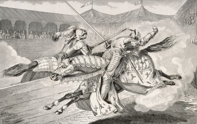 Henri II (1519-59) bliver dødeligt såret ved en dyst under sin datters bryllupsfestligheder, fra 