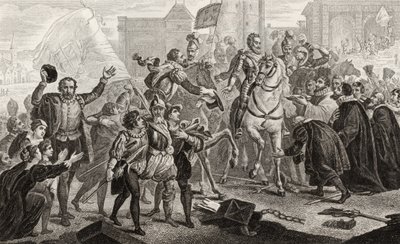 Henri IV (1553-1610) kommer ind i Paris i 1594 fra 
