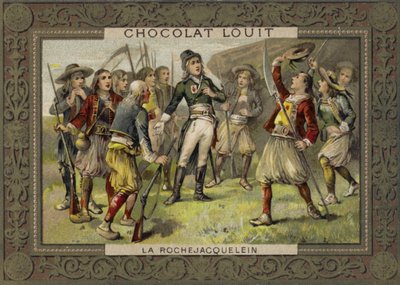 Henri de la Rochejacquelein taler til sine soldater, Vendee Revolt, French Revolution af French School