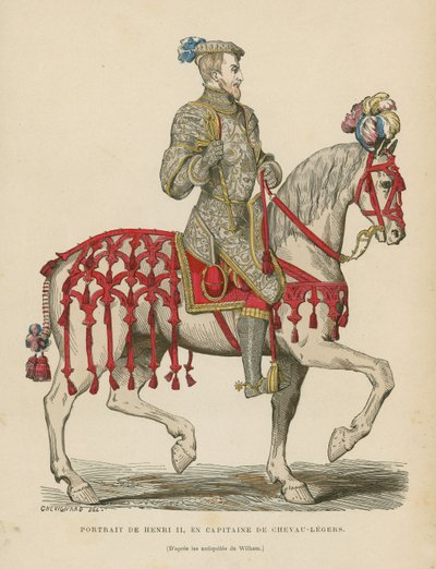 Henry II of France  af French School