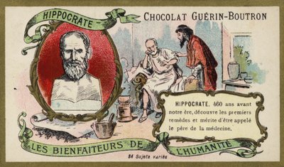 Hippokrates, oldgræsk læge (chromolitho) af French School