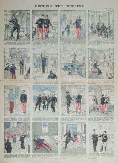 Histoire dun Innocent, illustreret historie om Dreyfus-affæren af French School