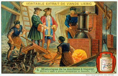 Dampmaskinens historie: Newcomen dampmaskine med atmosfærisk tryk af French School