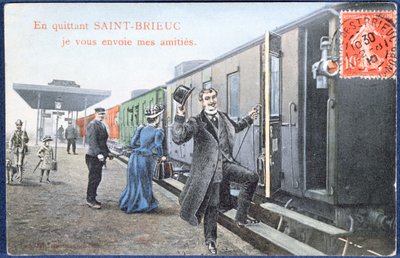 Feriepostkort fra Saint-Brieuc, ca. 1910 (efter et foto) af French School