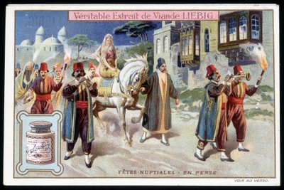 Bryllupsrejse i Persien - chromo. Liebig, v. 1895 af French School