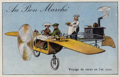 Bryllupsrejse i år 2000 (chromolitho) af French School