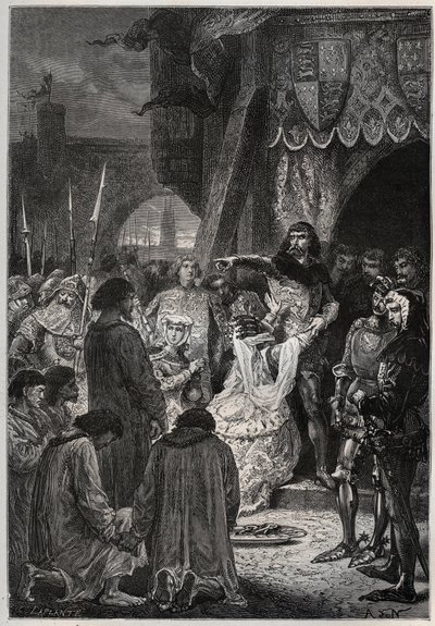 Hundred Years War: The surrender of Calaisdani af French School