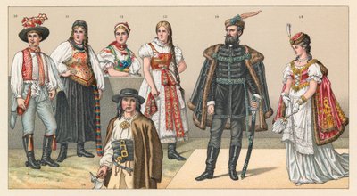Ungarn og Kroatien kostume af French School