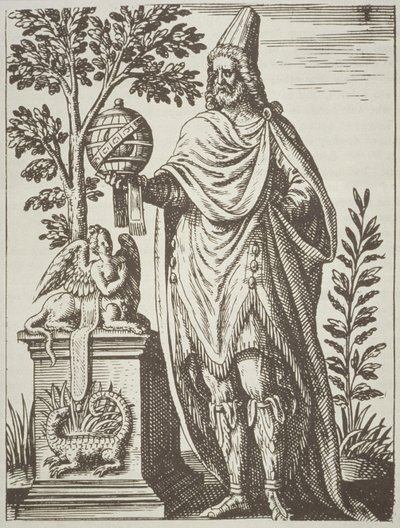 Ideelt portræt af Apollonius af Tyana, fra De Divinationewet Magisk trolddom af Jean-Jacques Boissard, 1605, udgivet i A History of Magic sidst i det 19. århundrede af French School