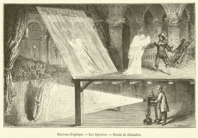 Optiske illusioner, spøgelser (gravering) af French School