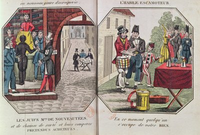 Illustration til Le Paravoleur eller Kunsten at dirigere omhyggeligt i ethvert land, især i Paris af Eugene Francois Vidocq, 1830 af French School