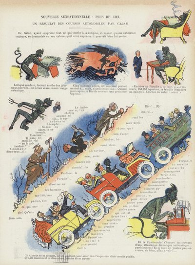 Illustration til Le Rire (farve litho) af French School