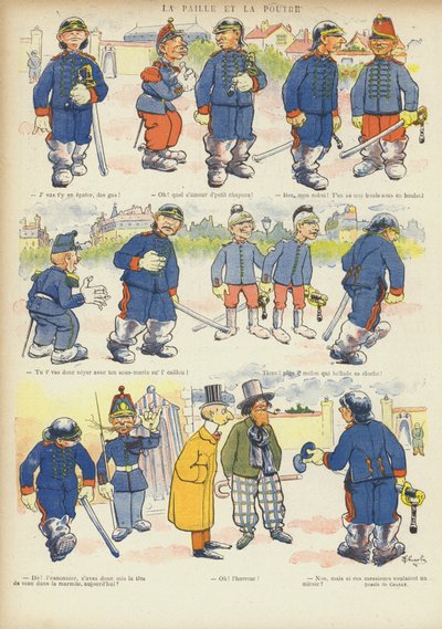 Illustration til Le Rire (farve litho) af French School