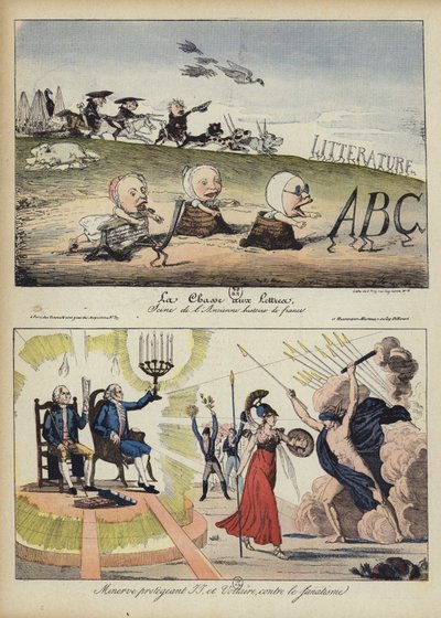 Illustration til Le Rire (farve litho) af French School