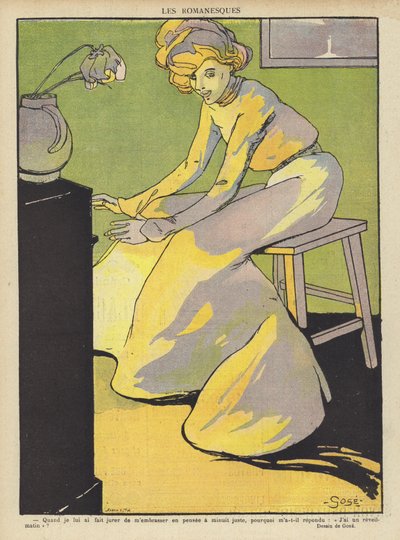 Illustration til Le Rire (farvelitografi) af French School