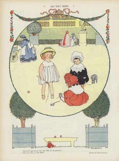 Illustration til Le Rire (farve litho) af French School