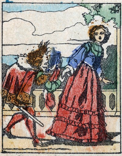 Illustration til "" Riquet a la houppe"", fortælling af Charles Perrault (1628-1703), fransk forfatter. Træstik af Imaging Pellerin - Epinal, sd. Slutningen af det 19. århundrede. af French School