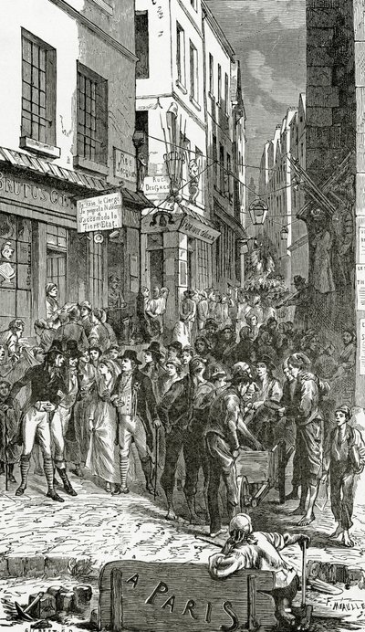 Illustration fra Quatre Vingt Treize, 1800-tallet (bw-gravering) af French School
