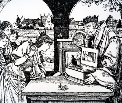 Illustration fra Prinsessen og svinehyrden af HC Andersen af French School