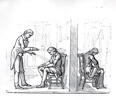 Illustration fra du Poteters arbejde om Animal Magnetism, 1863 af French School