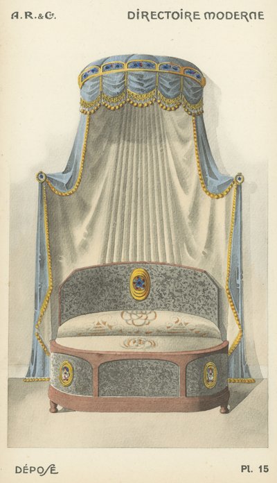 Illustration fra indretningsproduktkatalog fra A R & Cie, Frankrig af French School