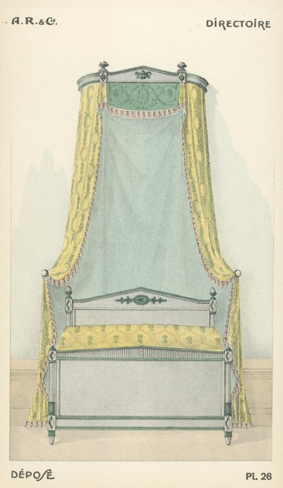 Illustration fra indretningsproduktkatalog fra A R & Cie, Frankrig af French School