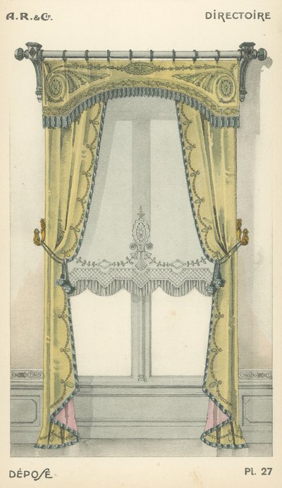 Illustration fra indretningsproduktkatalog fra A R & Cie, Frankrig af French School