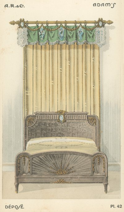 Illustration fra indretningsproduktkatalog fra A R & Cie, Frankrig af French School