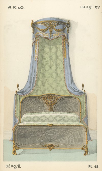 Illustration fra indretningsproduktkatalog fra A R & Cie, Frankrig af French School