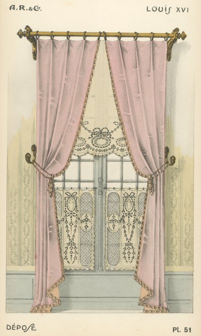 Illustration fra indretningsproduktkatalog fra A R & Cie, Frankrig af French School