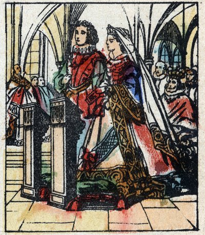 Illustration af Charles Perraults fortælling "Askepot eller den lille glastøffel". Træstik af Imaging Pellerin - Epinal, sd. Slutningen af det 19. århundrede. af French School