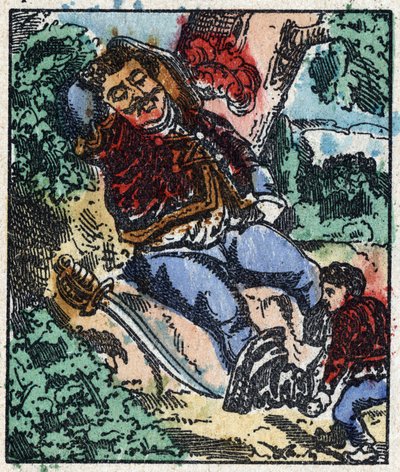 Illustration af "" Le petit poucet ""-fortællingen af Charles Perrault. Træstik af Imaging Pellerin - Epinal, sd. Slutningen af det 19. århundrede. af French School
