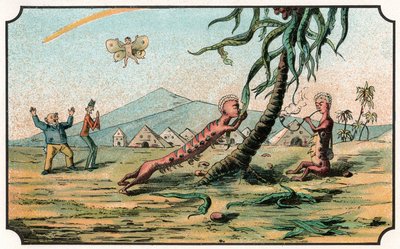 Illustration af bogen "Voyage dans la lune avant 1900" af A. de Ville-d