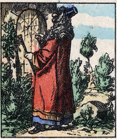 Illustration af fortællingen "" Raminagrobis og musene "" Træstik fra Imaging Pellerin - Epinal, sd. Slutningen af det 19. århundrede. af French School
