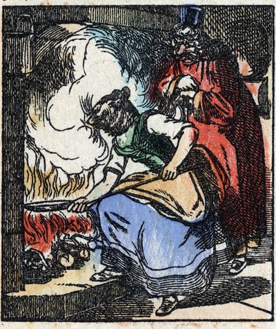 Illustration af fortællingen "" Raminagrobis og musene "" Træstik fra Imaging Pellerin - Epinal, sd. Slutningen af det 19. århundrede. af French School