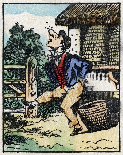 Illustration af fortællingen "" Veridique History of Jeannot Serinet "" Trægravering af billedsprog Pellerin - Epinal, sd. Slutningen af det 19. århundrede. af French School