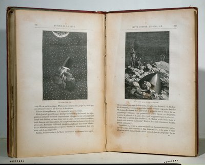 Illustrationer fra Månen Rundt af Jules Verne (1828-1905) af French School