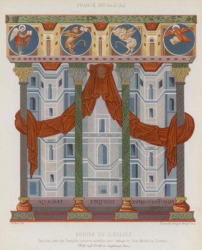 Billede af en kirke af French School