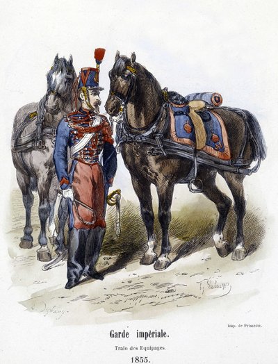 Imperial Guard: tog af besætninger i 1855 - i "" Histoire de l
