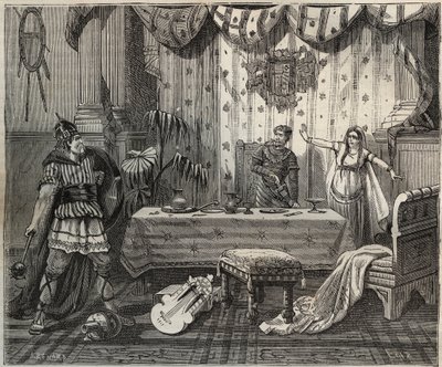 I 978 gik Lothaire (941-986), Kongen af Francs (Lothair) ind i paladset for Otto II af Det Hellige Rige (955-983) og hans kone Theophano eller Theophanu eller Theophania Skleraina (655-991) i Aachen, men imperiale familie var i stand til at fange. illustra af French School