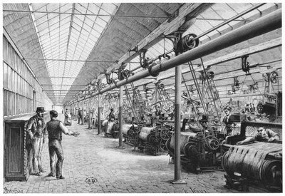 Industriel vævning i Bagatelle, 1884 af French School