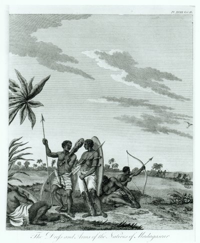 Inhabitants of Madagascar, fra bind 2 af Memoirs and Travels af Grev Benyowsky, udgivet 1790 af French School
