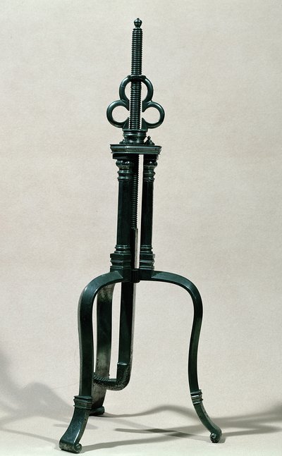 Instrument til trepanation, svarende til et illustreret af Ambroise Pare (ca. 1510-90) 16.-17. århundrede (metal) af French School