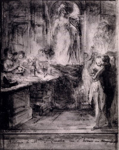 Interiør af venetiansk butik, 1777 af French School